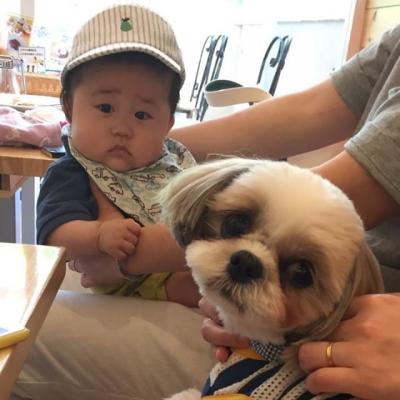 仲良し兄弟🐶👶🏻💕