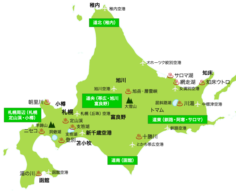Japan Image 北海道 地図 観光